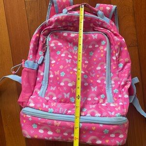 Bentgo Pink Butterfly and Rainbow Kids Backpack